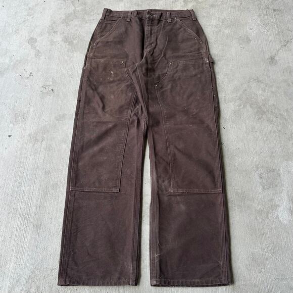 Vintage Y2K Carhartt DKB brown double knee work wear carpenter pants